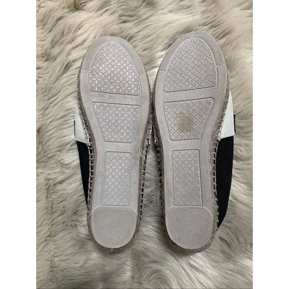 Tory Burch Canvas Logo Veranda A-line Espadrilles 9.5M